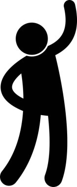 Çeşitli Temel İnsan Dili Vücut Dili Pozisyonları Yapıştırıcı Yapıştırıcı Resim Simgeleri Ayarlandı