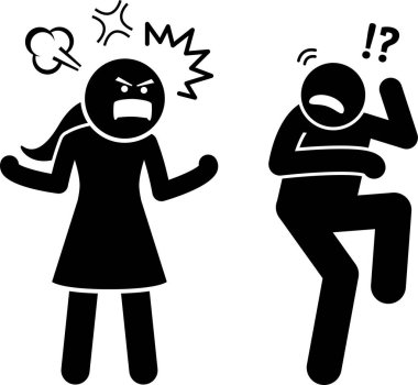 Minimalist vektör çizimi, sınır çizgisi kişilik bozukluğu konsepti