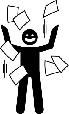 nötr kişilik simgesi, vektör illüstrasyonu