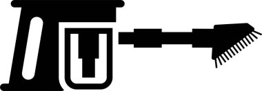 Çöp süpürgesinin minimalist vektör illüstrasyonu 