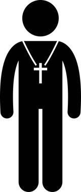 Minimalist vektör illüstrasyonu, Hıristiyanlık kavramı