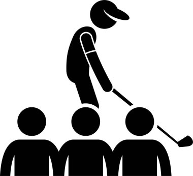 Golf kavramının minimalist vektör illüstrasyonu 