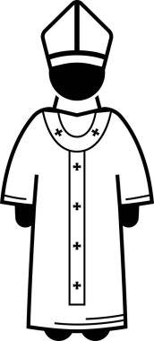 Minimalist vektör illüstrasyonu, Hıristiyanlık kavramı