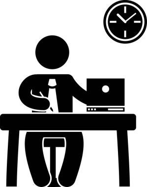 Minimalist vektör illüstrasyonu, yaşam rutini kavramı