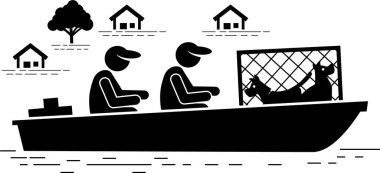 Minimalist vektör illüstrasyonu, hayvan aktivizmi kavramı