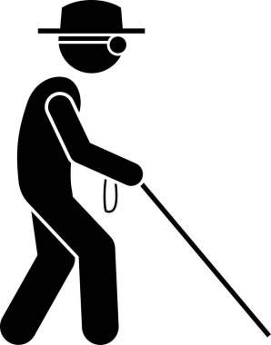 Minimalist vektör illüstrasyonu, öncelikli koltuk insan kavramı