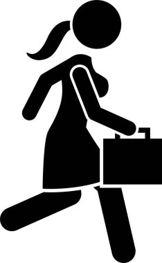 Lider iş kadınının minimalist vektör illüstrasyonu