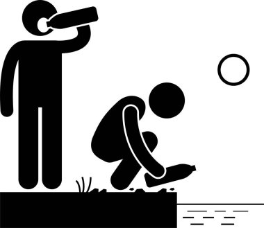 Tifo hastalığının minimalist vektör çizimi  