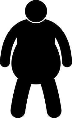 Minimalist vektör illüstrasyonu, vücut şekli kavramı