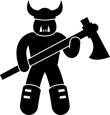 Kötü karakterin minimalist vektör çizimi