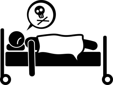 Uyuşturucu yan etkilerinin minimalist vektör illüstrasyonu 