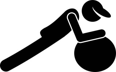 Minimalist vektör illüstrasyonu, vücut egzersizi kavramı