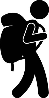 minimalist vektör illüstrasyonu, seyahat kavramı