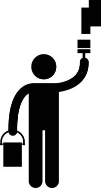 Servis tamircisinin minimalist vektör illüstrasyonu