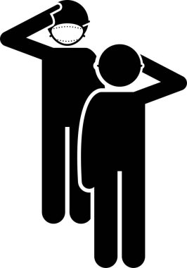 covid jest kavramının minimalist vektör illüstrasyonu 