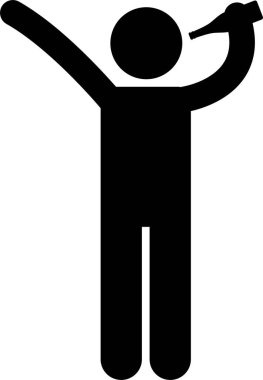 minimalist vektör illüstrasyonu, kutlama konsepti