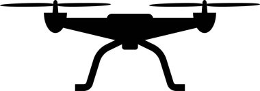 İnsansız hava aracı konseptinin minimalist vektör illüstrasyonu 