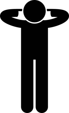 İnsan Eylemi Pozisyonları Yapıştırıcı Resim Simgeleri