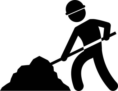 Madenci İşçi İşçi Çubuğu Şekil Resim Simgesi