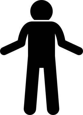 İnsan vücut hareketinin minimalist vektör çizimi