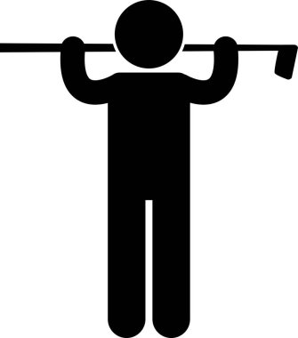 Golf kavramının minimalist vektör illüstrasyonu 