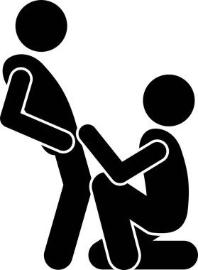 Eşcinsel pozunun minimalist vektör illüstrasyonu