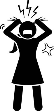 Menopoz ve perimenopoz simgeler. Işaret ve düzensiz vajinal kanama, sıcak basması, Kuru vajina, ruh hali değişiklikleri, depresyon ve stres gibi kadın perimenopoz belirtileri illüstrasyonlar tasvir.