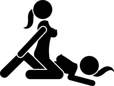 lezbiyen çift konsept simgesi, vektör illüstrasyonu