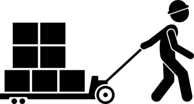 lojistik konsept simgesi, vektör illüstrasyonu