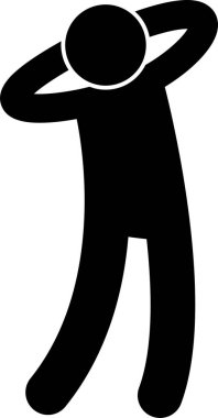 Çeşitli Temel İnsan Dili Vücut Dili Pozisyonları Yapıştırıcı Yapıştırıcı Resim Simgeleri Ayarlandı