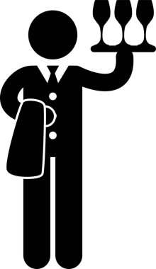 Kokteyl partisinin minimalist vektör çizimi