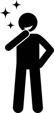 minimalist vektör illüstrasyonu, pozitif kişilik kavramı