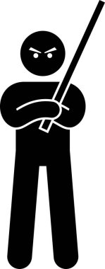 negatif kişilik simgesi, vektör illüstrasyonu