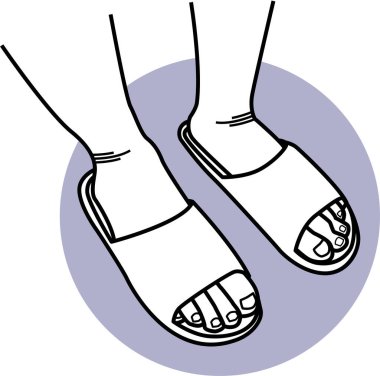 Bir kadın bacağının vektör çizimi 