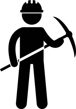 Madenci İşçi İşçi Çubuğu Şekil Resim Simgesi