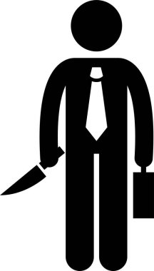 İş adamı karakterinin minimalist vektör çizimi