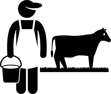 Minimalist vektör illüstrasyonu, tarım işleri kavramı