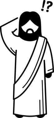 İsa Mesih temel duruş, duruş ve hareketler. İsa 'nın farklı jestleri, duyguları, ifadeleri ve duyguları olan figürlü figürü..