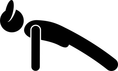 Minimalist vektör illüstrasyonu, vücut egzersizi kavramı