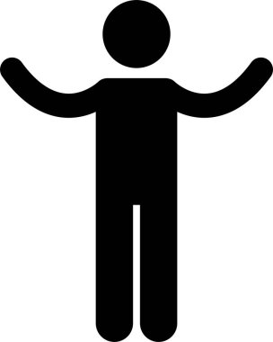 Çeşitli Ayakta Duruş Pozisyonları İnsan Adam Şekil Yapıştırıcı Resim Simgeleri Yapıştırıyor 