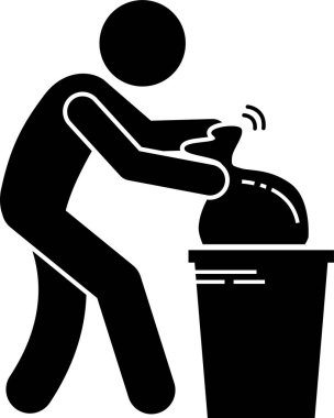 Temizlik işinin minimalist vektör çizimi