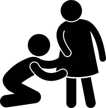 Minimalist vektör illüstrasyonu, popüler kadın konsepti