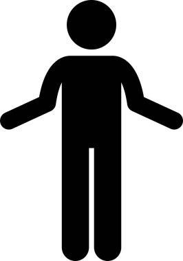 İnsan vücut hareketinin minimalist vektör çizimi