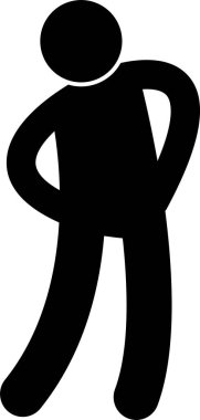 Çeşitli Temel İnsan Dili Vücut Dili Pozisyonları Yapıştırıcı Yapıştırıcı Resim Simgeleri Ayarlandı