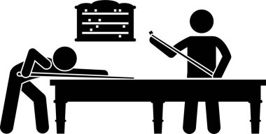 Kapalı Kapılar Kulübü Oyunları ve Eğlence Faaliyetleri. Çubuk figürler kart ve masa oyunu, satranç, spor salonu, bilardo masası, dart, futbol masası, bilardo ve bowling oyunlarının eğlence aktivitelerini betimler..