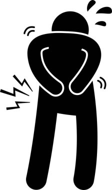 Vücut Ağrısı Kişileri Simgesi Simgesi Resim Grafiği