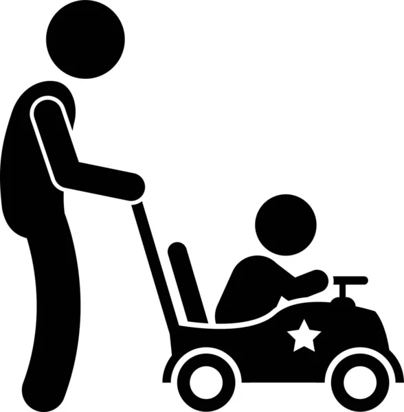 Minimalistisk Vektor Illustration Barn Transport Koncept — Stock vektor
