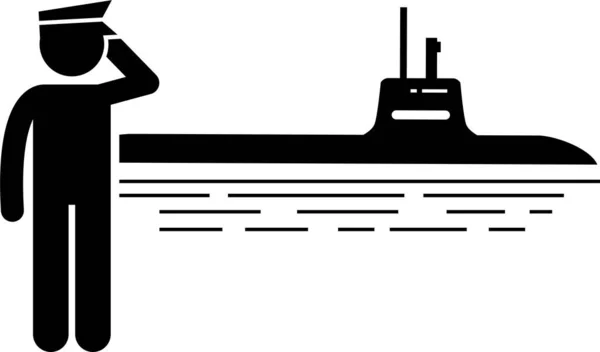 Minimalistická Vektorová Ilustrace Konceptu Vojenského Vozidla — Stockový vektor