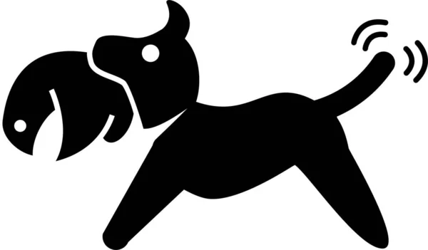 Perro Icono Web Ilustración Simple — Vector de stock