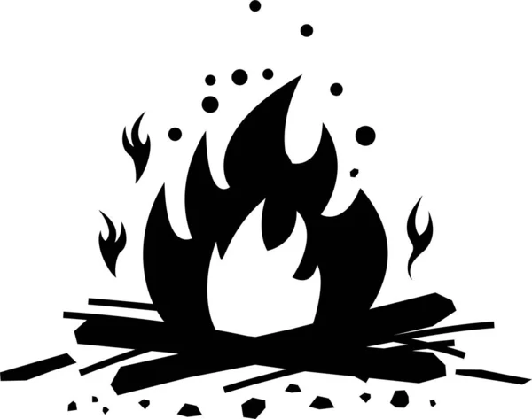 Ilustración Vectorial Minimalista Fuego — Archivo Imágenes Vectoriales